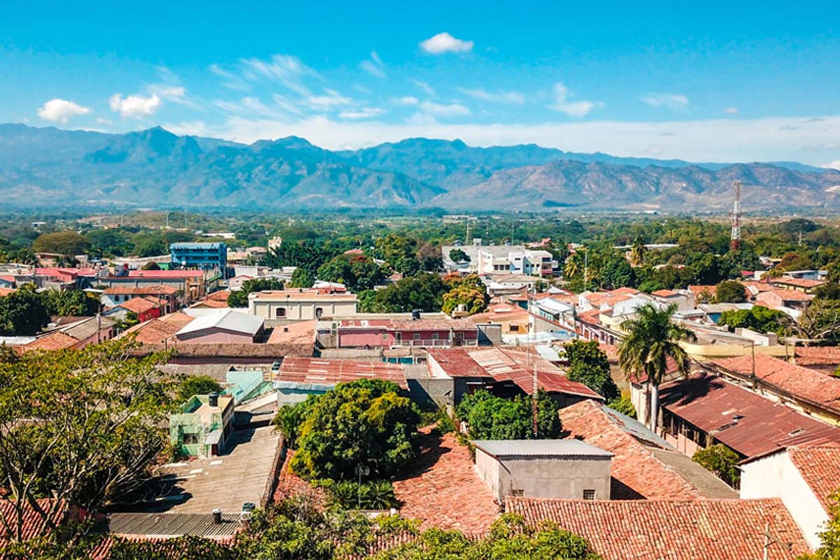 overlooking a city in Honduras